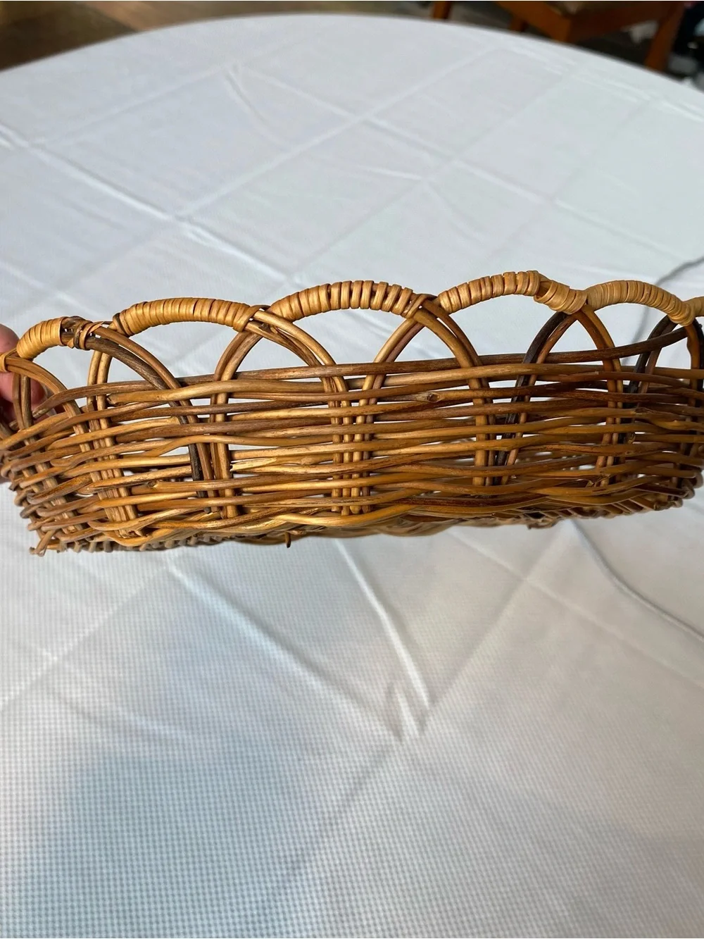 Woven Rattan Decorative Basket - Brown
